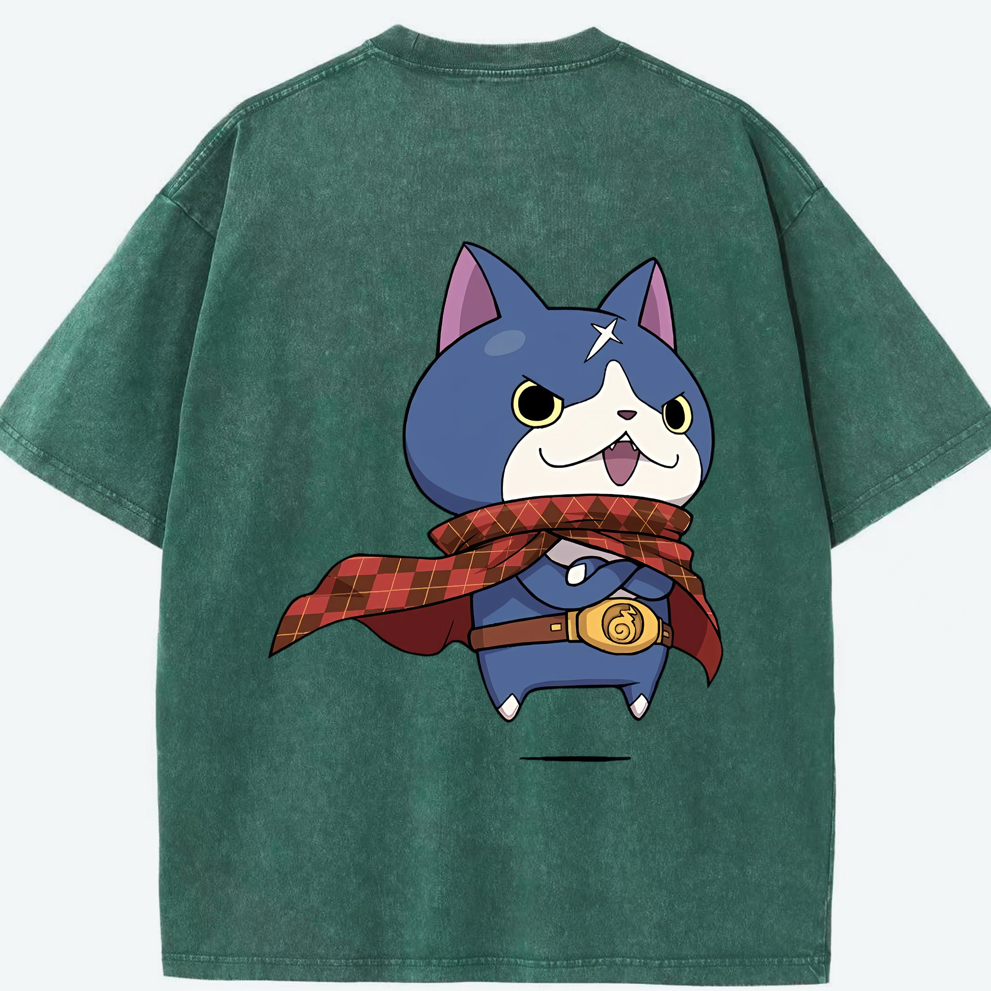 （画像用） 妖怪ウォッチ Yo-kai Watch 綿100% ヴィンテージ風 半袖Tシャツ（背面プリント）